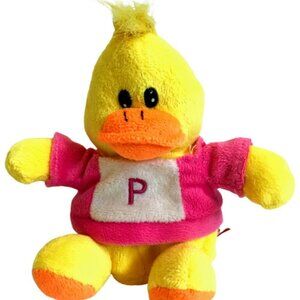 Yellow Duck Plush Keychain Coin Purse Zipper Bag
